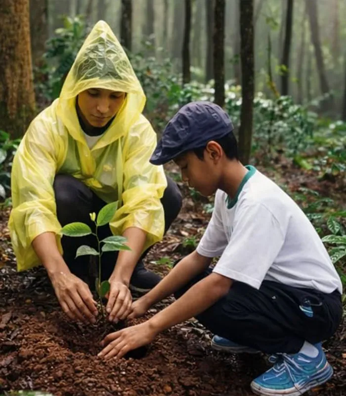 Environmental education and outdoor learning at Hutan Organik